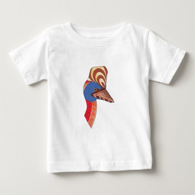 Cassowary Genuine Aboriginal Art Baby T-Shirt (Front)