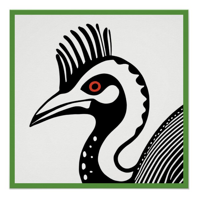 Cassowary Glossy Poster (Front)