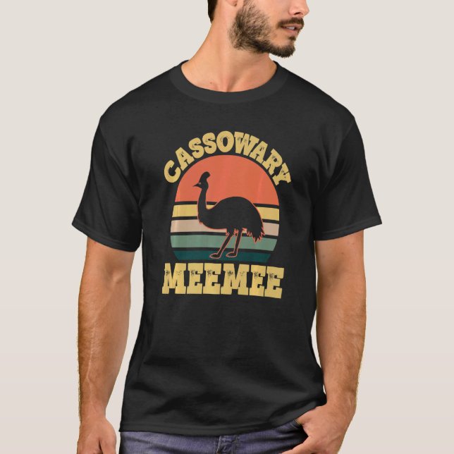 Cassowary Meemee Cute Cassowary Family Party   T-Shirt (Front)