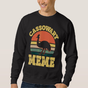 Cassowary Meme Cute Cassowary Family Party Sweatshirt