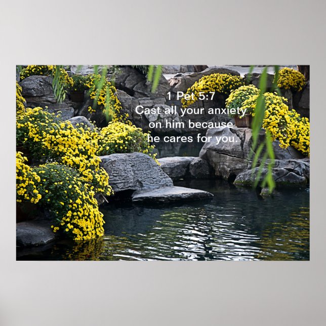 Cast all your anxiety on him poster (Front)