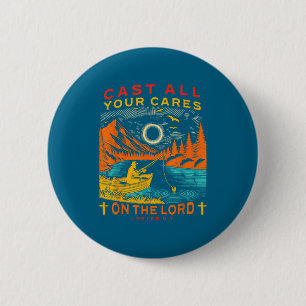 Cast All Your Cares On The Lord 1-peter 5_7 Retro 6 Cm Round Badge