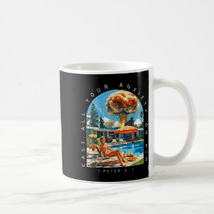 Cast Anxiety On 1 Peter 5_7 Christian Humour Coffee Mug