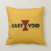 Cast into the Void Pillow Front and Back Design