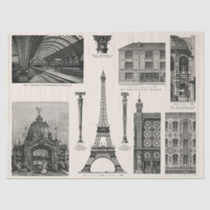 Cast Iron Architecture 1894 Ephemera Decoupage Tissue Paper