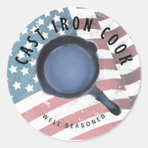 Cast Iron Cook Well Seasoned Sticker