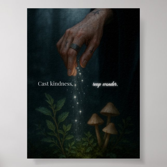Cast Kindness Reap Wonder Uplifting Motivational Poster (Front)
