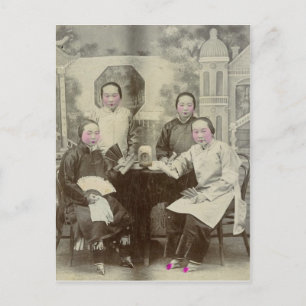 Cast members, Beijing opera, circa 1880 Postcard