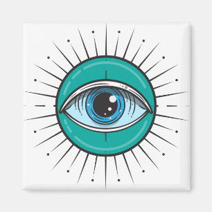 Cast off the Evil Eye Blue Magnet