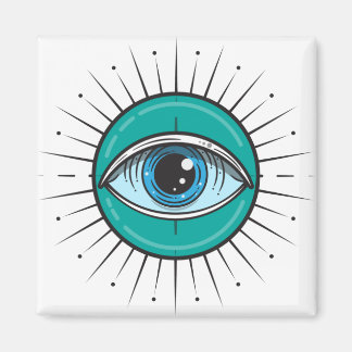Cast off the Evil Eye Blue Magnet