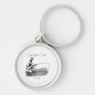 Cast. Wait. Catch Key Ring