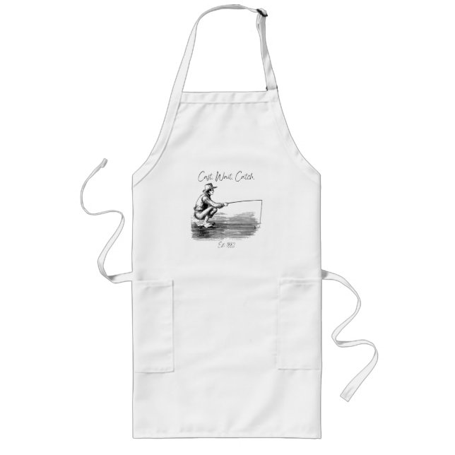 Cast. Wait. Catch Long Apron (Front)