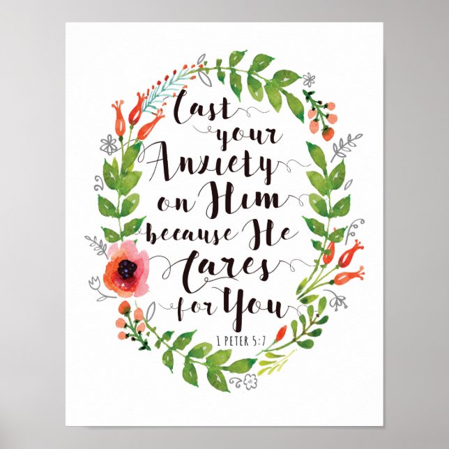 Cast your Anxiety on Him Art Print (Front)