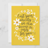Cast Your Anxiety on Him because He Cares