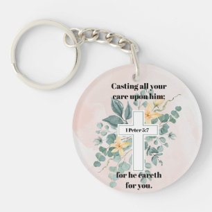 Cast Your Cares Acrylic Keychain