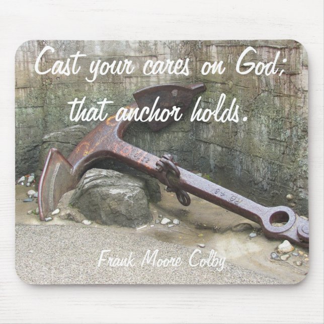 Cast Your Cares on GOD Mouse Pad (Front)