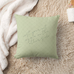 'Cast Your Net Again On The Other Side' Soft Sage Cushion