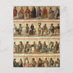 Casta painting all postcard