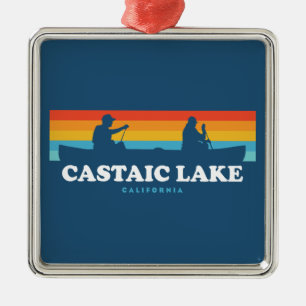 Castaic Lake California Canoe Metal Ornament