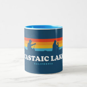 Castaic Lake California Canoe Two-Tone Coffee Mug
