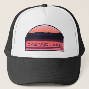 Castaic Lake California Red Sunrise Trucker Hat