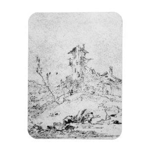 Castel Cogolo Per Andar a Trento (pen & ink on pap Magnet