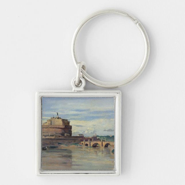 Castel Sant' Angelo and the River Tiber, Rome Key Ring (Front)