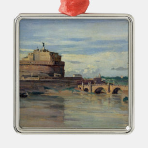 Castel Sant' Angelo and the River Tiber, Rome Metal Ornament