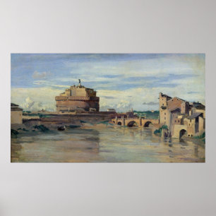 Castel Sant' Angelo and the River Tiber, Rome Poster