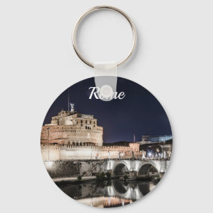 Castel Sant Angelo at night in Rome Key Ring