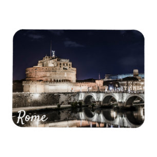Castel Sant Angelo at night in Rome Magnet