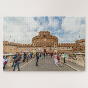 Castel Sant'Angelo from the bridge, Rome, Italy Jigsaw Puzzle