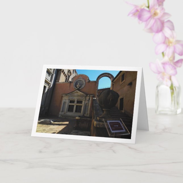 Castel Sant'Angelo Portrait, Rome, Italy Card (Orchid)