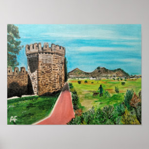 Castell de Benisanó Painting by Alfred Fox Poster