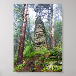 Castellated Mound in State Forest Poster