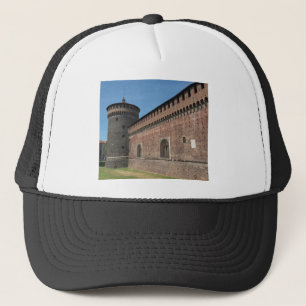 Castello Sforzesco (Sforza Castle) in Milan, Italy Trucker Hat