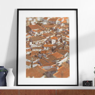Castelo de Vide rooftops . Alentejo, Portugal. Photo Print