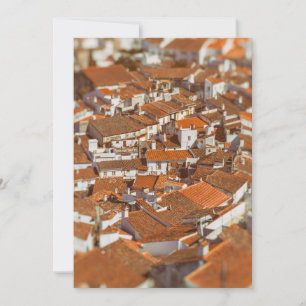 Castelo de Vide rooftops . Alentejo, Portugal. Thank You Card