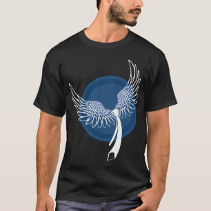 Castiel Wings With Tie in white T-Shirt