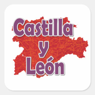 Castile and Leon Square Sticker