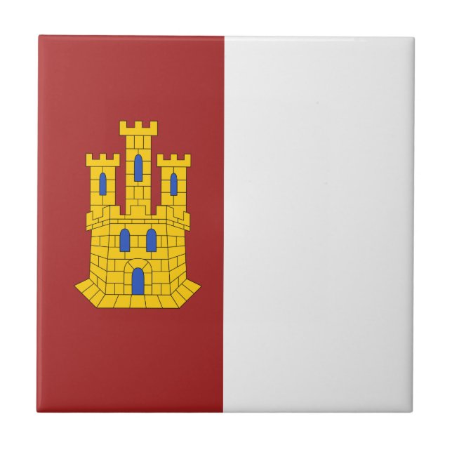 Castilla La Mancha coat of arms - Spain Ceramic Tile (Front)