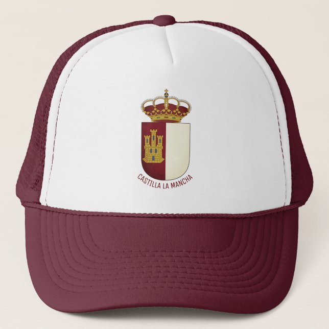 Castilla La Mancha coat of arms - Spain Trucker Hat (Front)