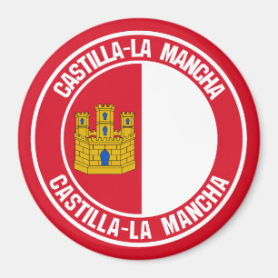 Castilla–La Mancha Round Emblem Magnet