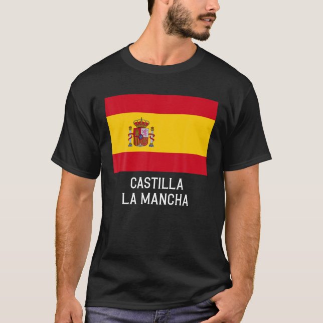 Castilla–La Mancha Spain Flag Emblem Escudo Bander T-Shirt (Front)