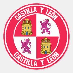 Castilla y León Round Emblem Classic Round Sticker