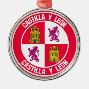 Castilla y León Round Emblem Metal Ornament