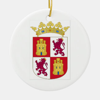 Castilla y Leon (Spain) Coat of Arms Ceramic Ornament