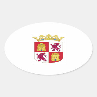 Castilla y Leon (Spain) Coat of Arms Oval Sticker