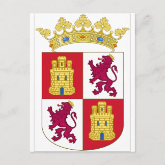 Castilla y Leon (Spain) Coat of Arms Postcard
