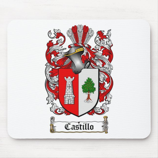 CASTILLO FAMILY CREST -  CASTILLO COAT OF ARMS MOUSE PAD (Front)
